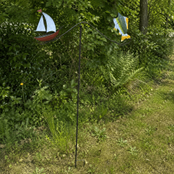 Gartenmobile Segelboot und Fisch – Gesamtübersicht
