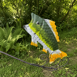 Gartenmobile Segelboot und Fisch – Ansicht des Fisches