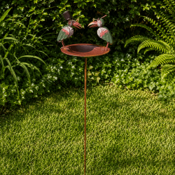 Vogelfutterstelle mit Raben auf Gartenstab – 110 cm