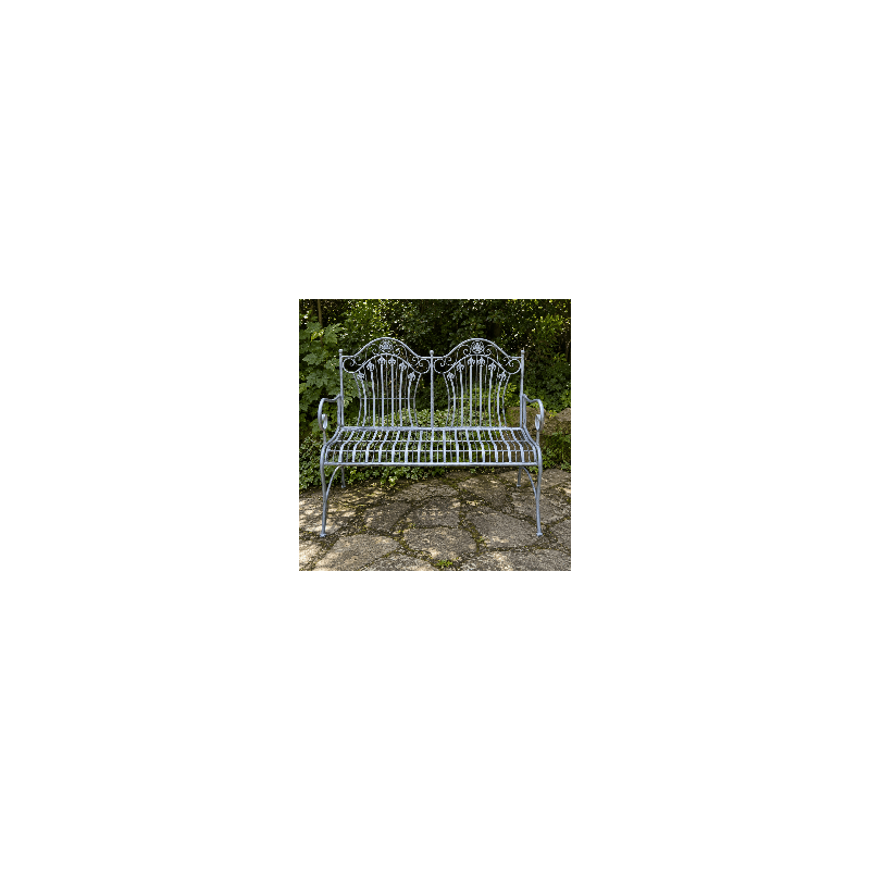 Zweisitzer-Gartenbank im romantischen Vintage-Stil