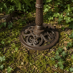 Vogelbad aus Gusseisen mit Ginkgoblatt – Ø 48 cm