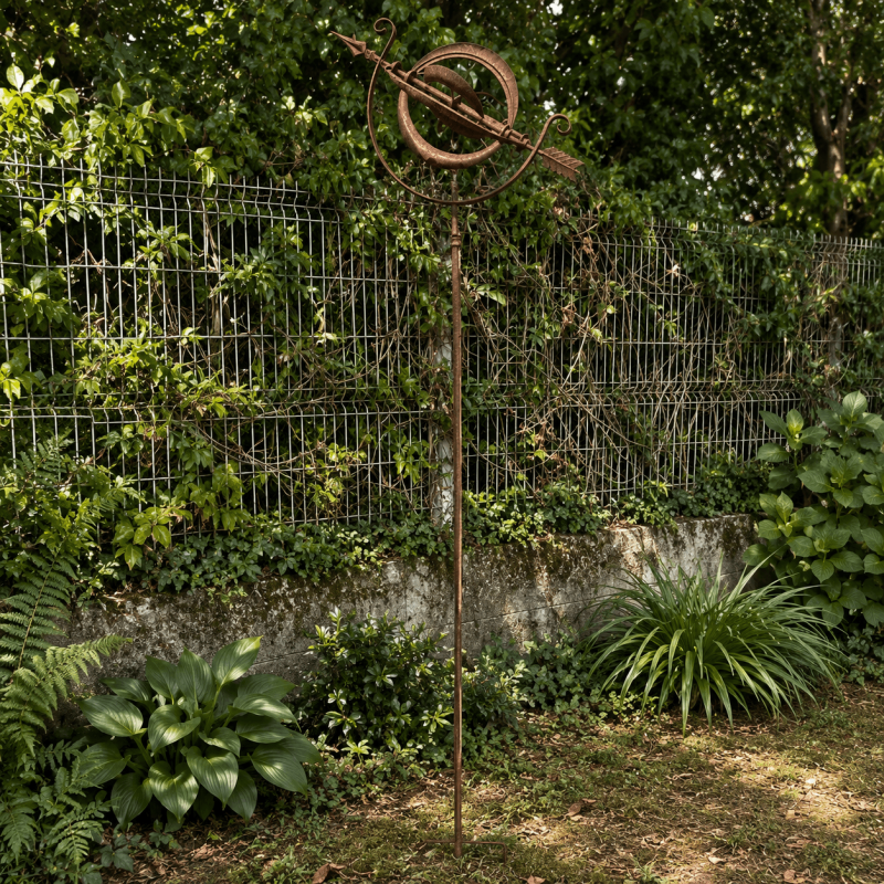 Große Windskulptur für den Garten auf Erdspieß – H 212 cm