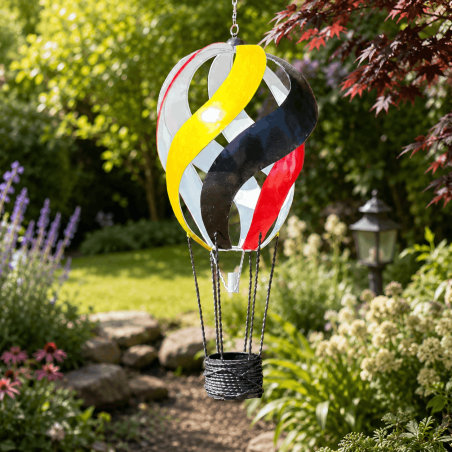 Bunte Metall-Heißluftballon-Laterne zum Aufhängen