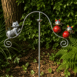 Mobiles Balancier Katze und Maus für den Garten