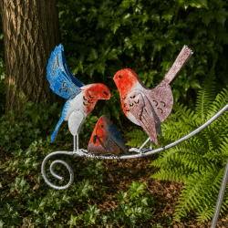 Bunte Vögel des Metall-Windspiels mit Pendelmechanismus