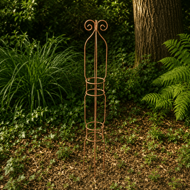 Rankobelisk aus Metall in natürlicher Rostoptik