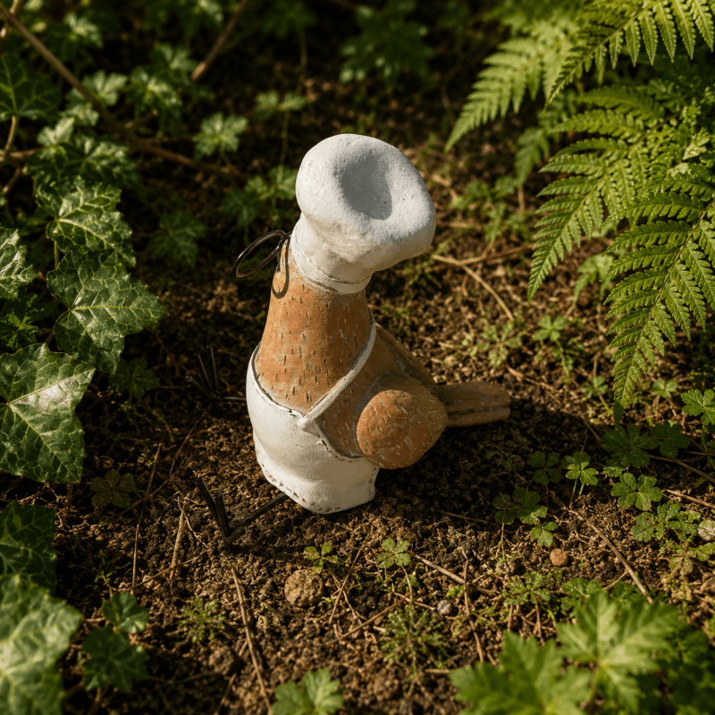Humorvolle Küchendekoration in Vogelform