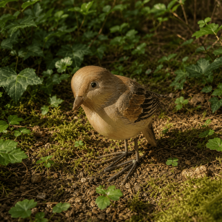 Petit oiseau décoratif en résine à poser