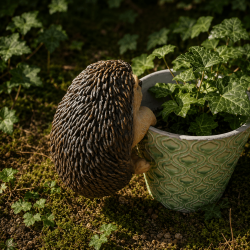 Strukturiertes Stachelkleid der Igel-Dekoration