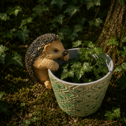 Igel-Dekoration zum Einhängen an einen Pflanztopf