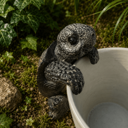 Schildkrötenfigur für den Blumentopf aus Kunstharz